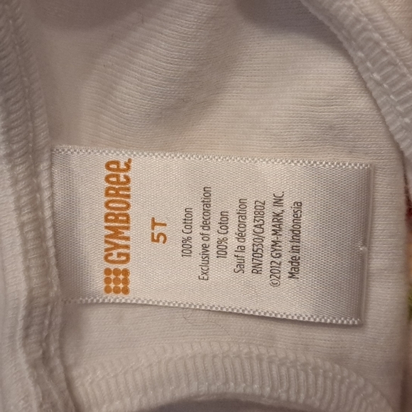 Gymboree girls size 5T Outlet white shirt Pretty Posies line - Picture 3 of 3